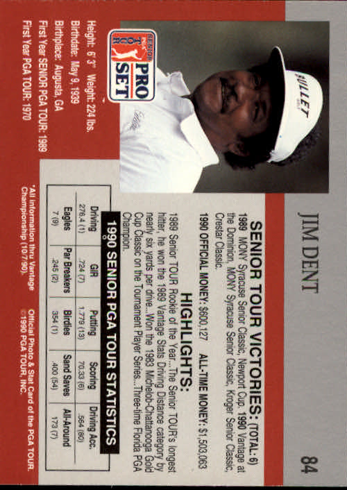 1990 Pro Set Golf Card Pick - Picture 165 of 199