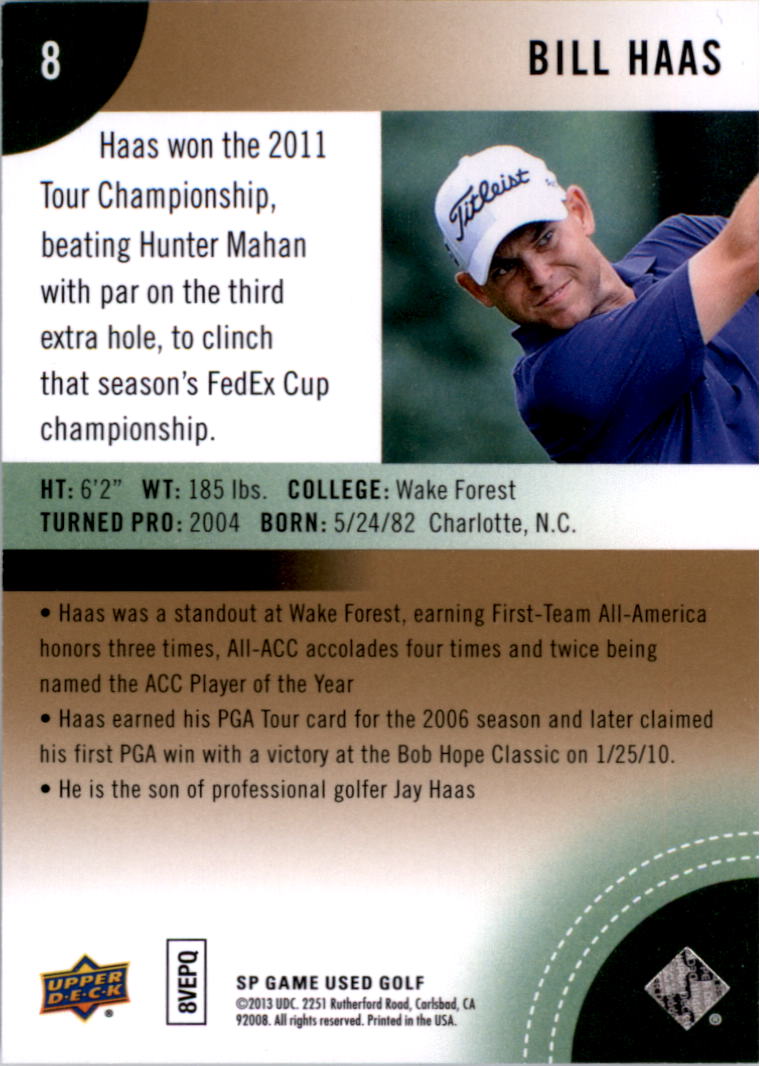 2014 SP Game Used Golf Card Pick - Picture 13 of 51