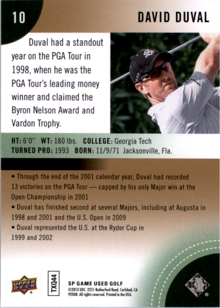 2014 SP Game Used Golf Card Pick - Picture 17 of 51