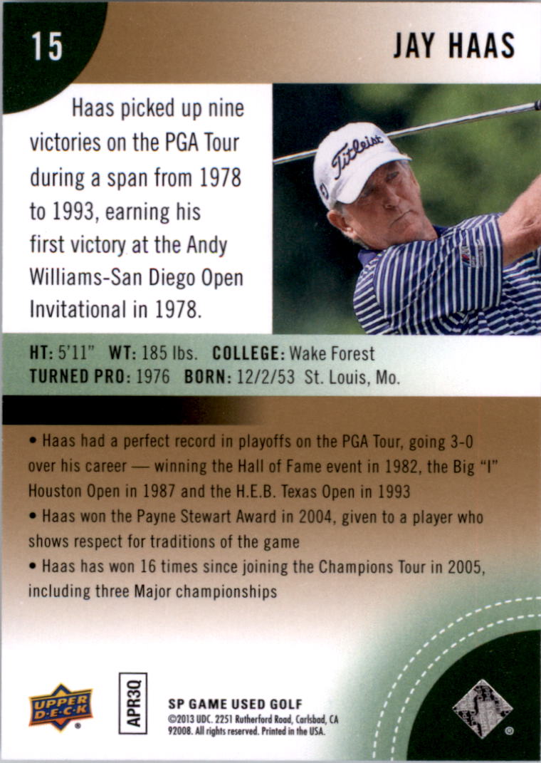 2014 SP Game Used Golf Card Pick - Picture 27 of 51