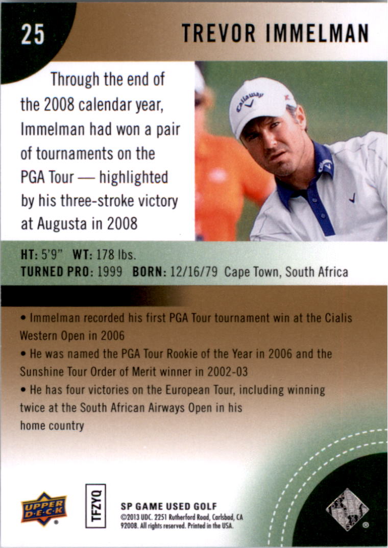 2014 SP Game Used Golf Card Pick - Picture 39 of 51