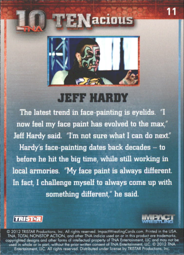 2012 TRISTAR TNA Impact TENacious Wrestling Card Pick - Picture 19 of 179