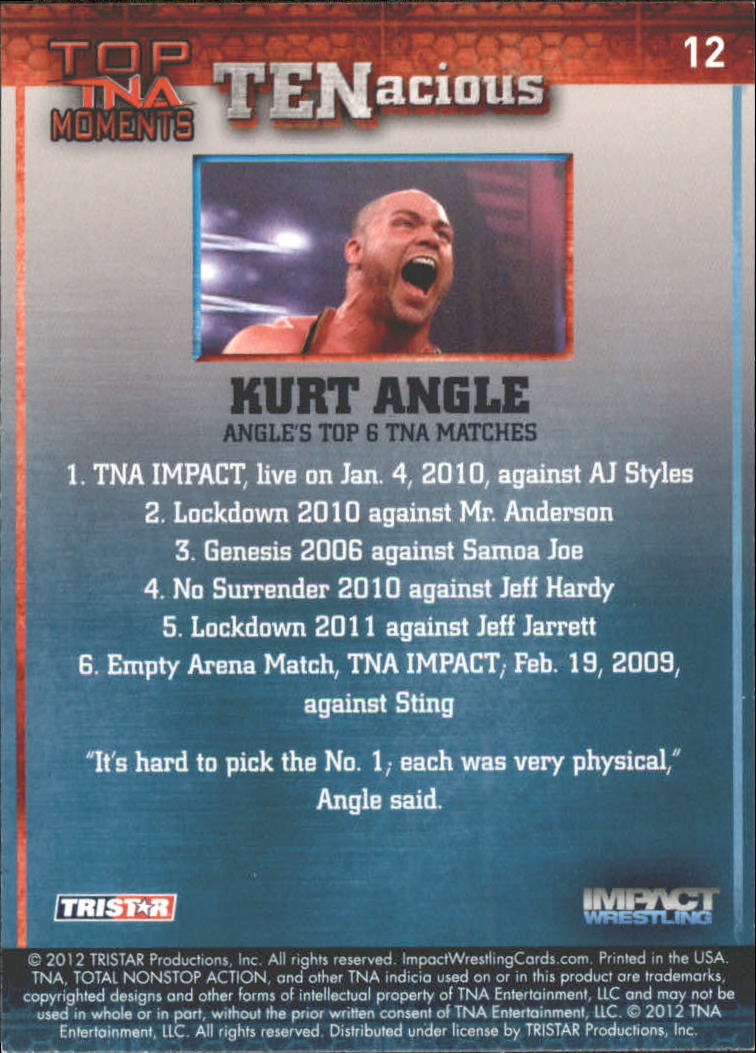 2012 TRISTAR TNA Impact TENacious Wrestling Card Pick - Picture 21 of 179
