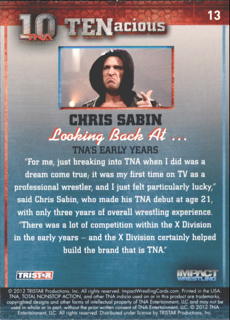 2012 TRISTAR TNA Impact TENacious Wrestling Card Pick - Picture 23 of 179