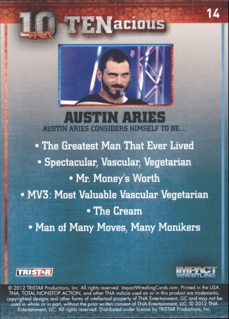 2012 TRISTAR TNA Impact TENacious Wrestling Card Pick - Picture 25 of 179