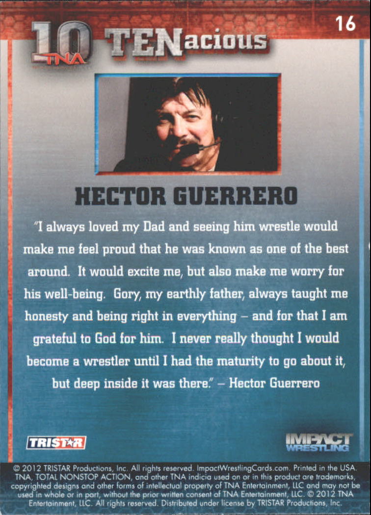 2012 TRISTAR TNA Impact TENacious Wrestling Card Pick - Picture 29 of 179
