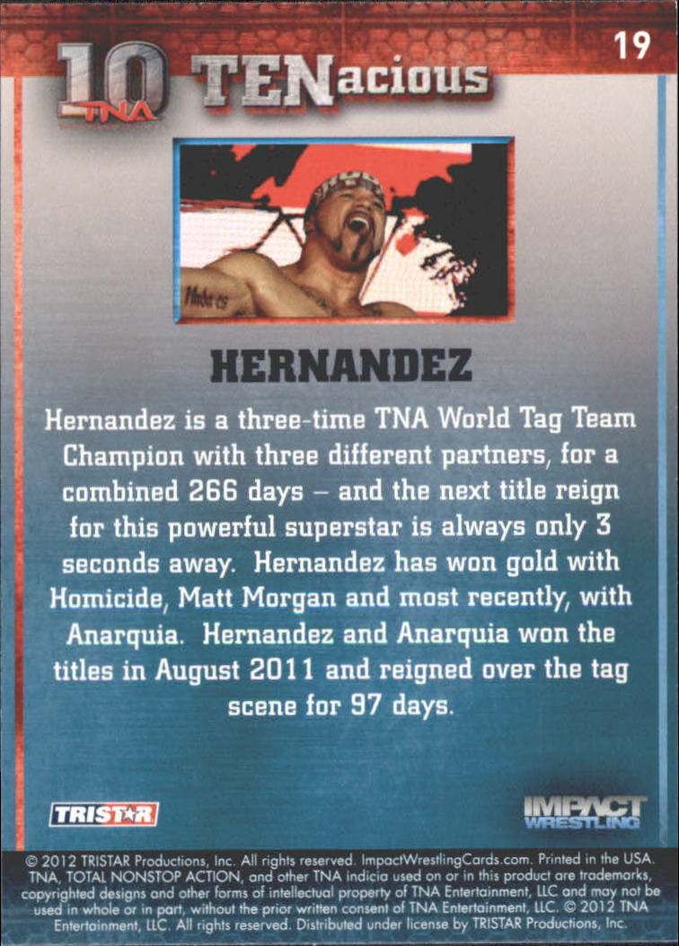 2012 TRISTAR TNA Impact TENacious Wrestling Card Pick - Picture 35 of 179