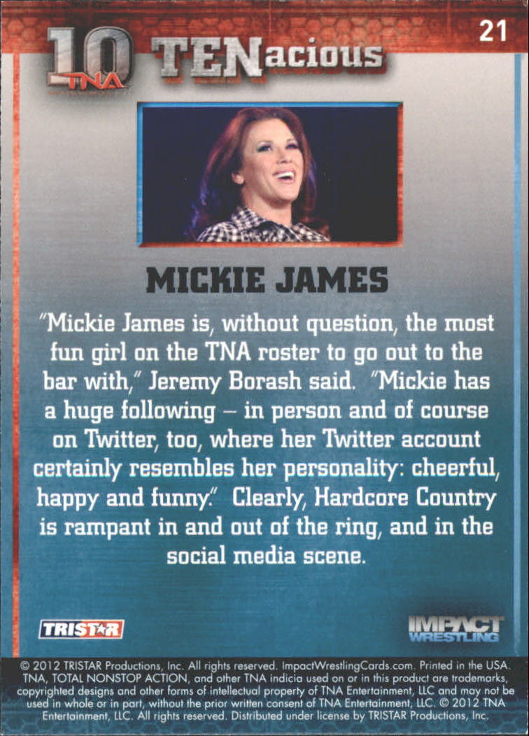 2012 TRISTAR TNA Impact TENacious Wrestling Card Pick - Picture 39 of 179