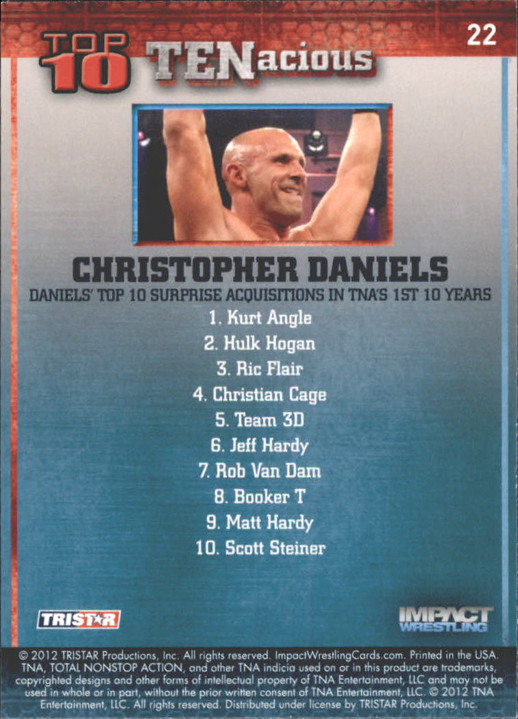 2012 TRISTAR TNA Impact TENacious Wrestling Card Pick - Picture 41 of 179