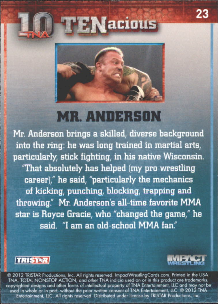 2012 TRISTAR TNA Impact TENacious Wrestling Card Pick - Picture 43 of 179