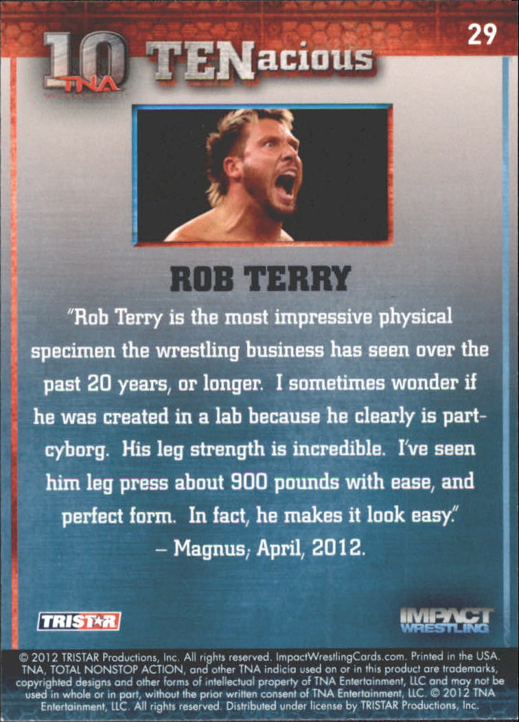 2012 TRISTAR TNA Impact TENacious Wrestling Card Pick - Picture 55 of 179