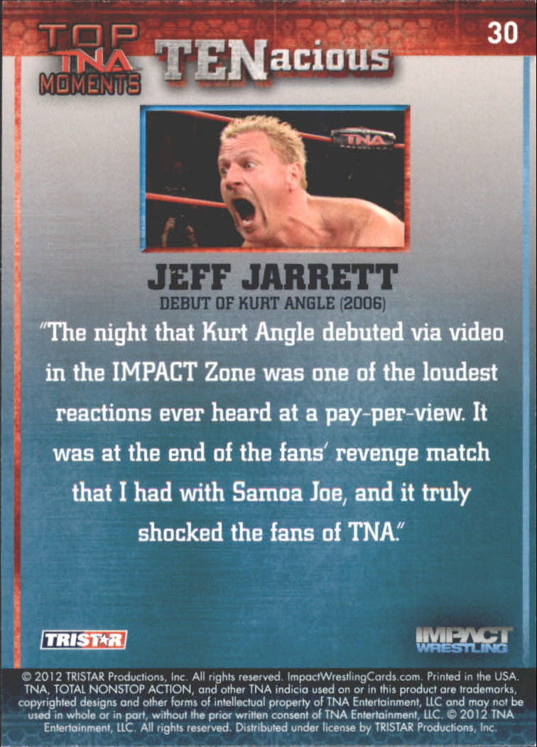 2012 TRISTAR TNA Impact TENacious Wrestling Card Pick - Picture 57 of 179
