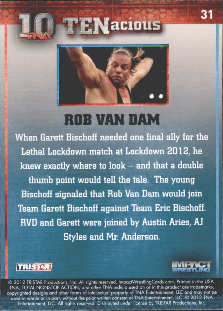 2012 TRISTAR TNA Impact TENacious Wrestling Card Pick - Picture 59 of 179