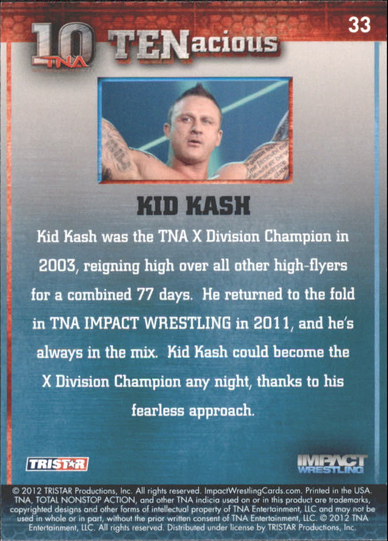 2012 TRISTAR TNA Impact TENacious Wrestling Card Pick - Picture 63 of 179