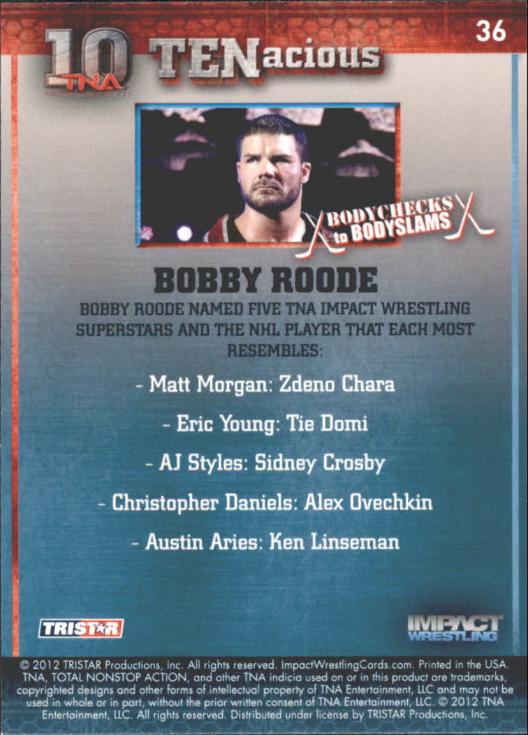 2012 TRISTAR TNA Impact TENacious Wrestling Card Pick - Picture 65 of 179
