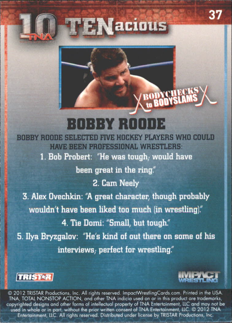 2012 TRISTAR TNA Impact TENacious Wrestling Card Pick - Picture 67 of 179