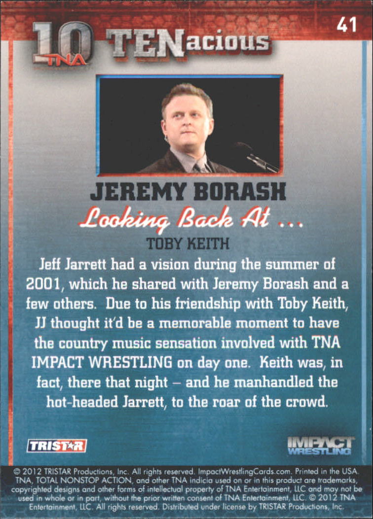 2012 TRISTAR TNA Impact TENacious Wrestling Card Pick - Picture 75 of 179