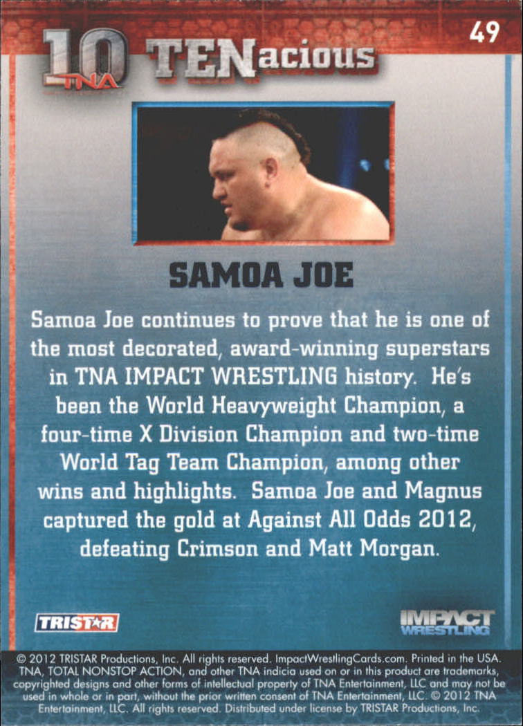 2012 TRISTAR TNA Impact TENacious Wrestling Card Pick - Picture 89 of 179