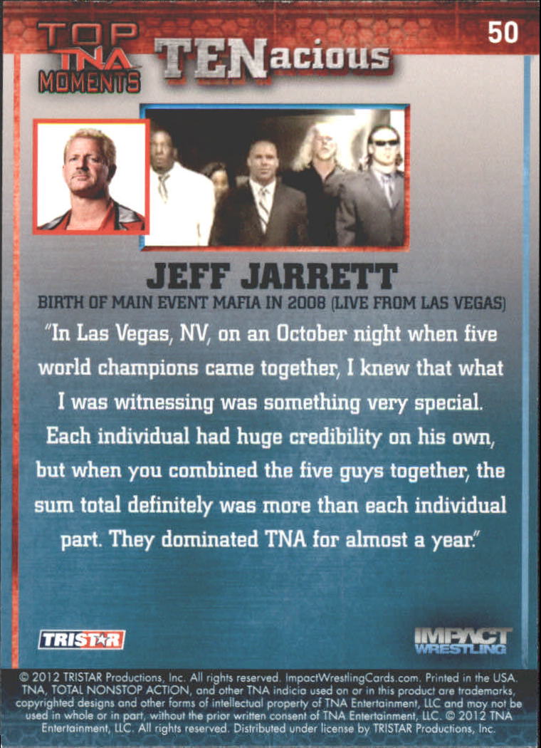 2012 TRISTAR TNA Impact TENacious Wrestling Card Pick - Picture 91 of 179