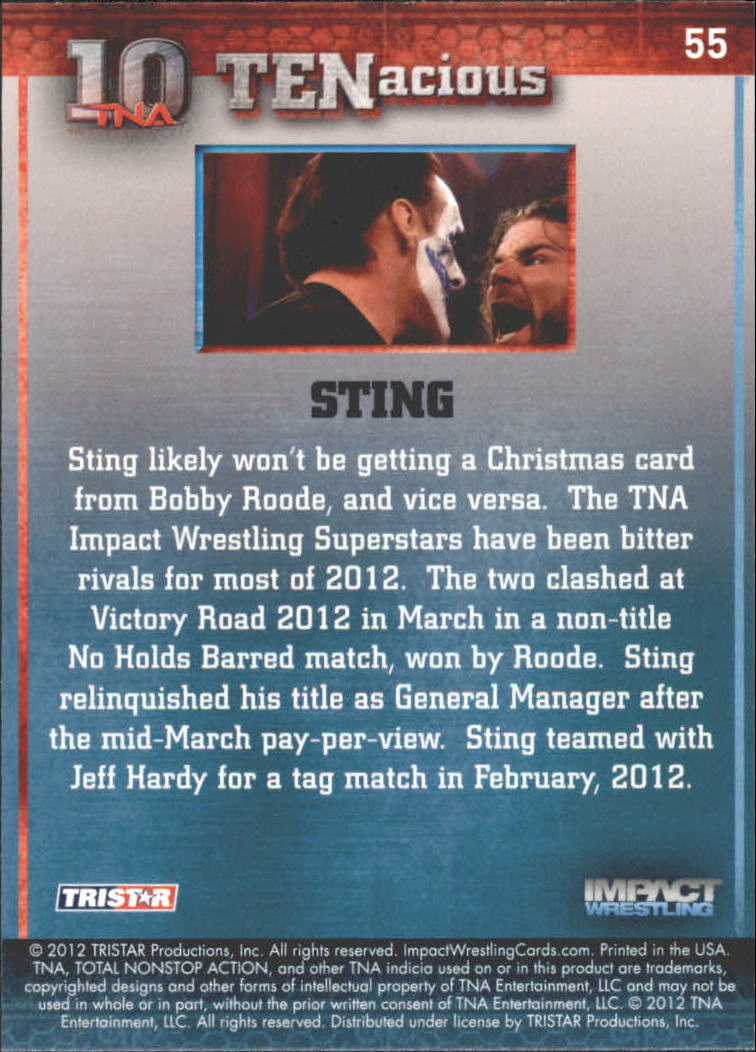2012 TRISTAR TNA Impact TENacious Wrestling Card Pick - Picture 99 of 179