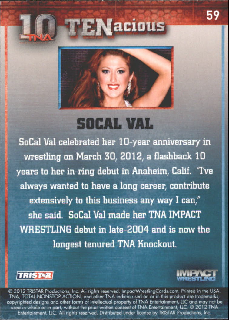 2012 TRISTAR TNA Impact TENacious Wrestling Card Pick - Picture 107 of 179