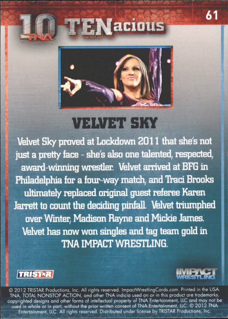 2012 TRISTAR TNA Impact TENacious Wrestling Card Pick - Picture 111 of 179