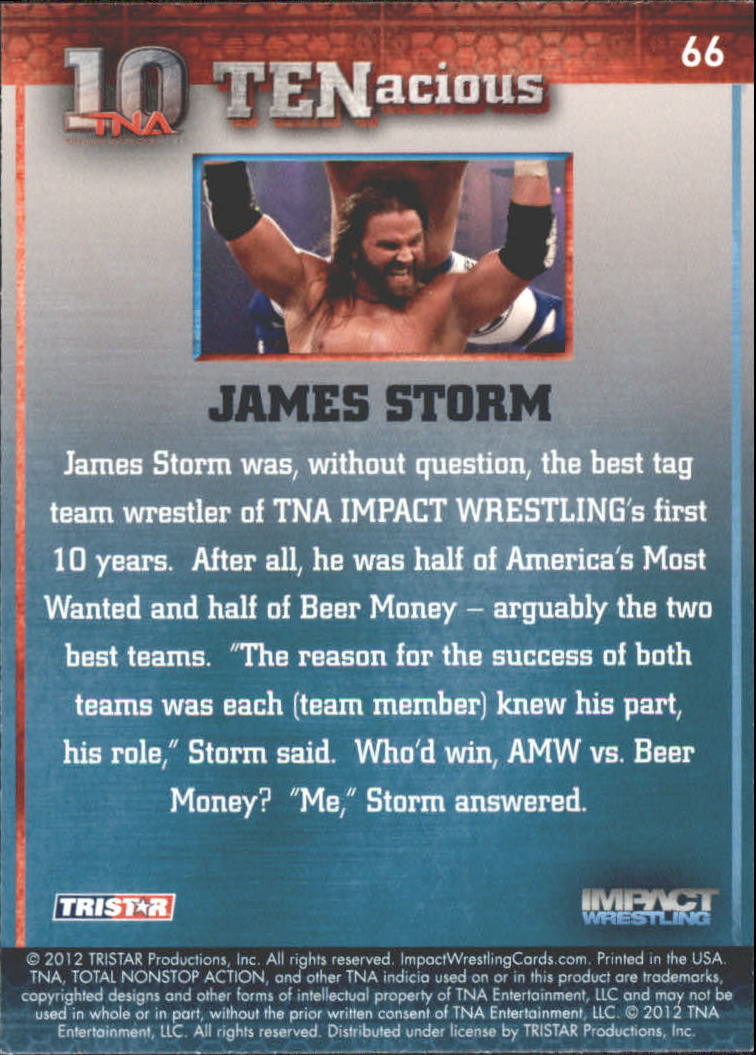 2012 TRISTAR TNA Impact TENacious Wrestling Card Pick - Picture 119 of 179
