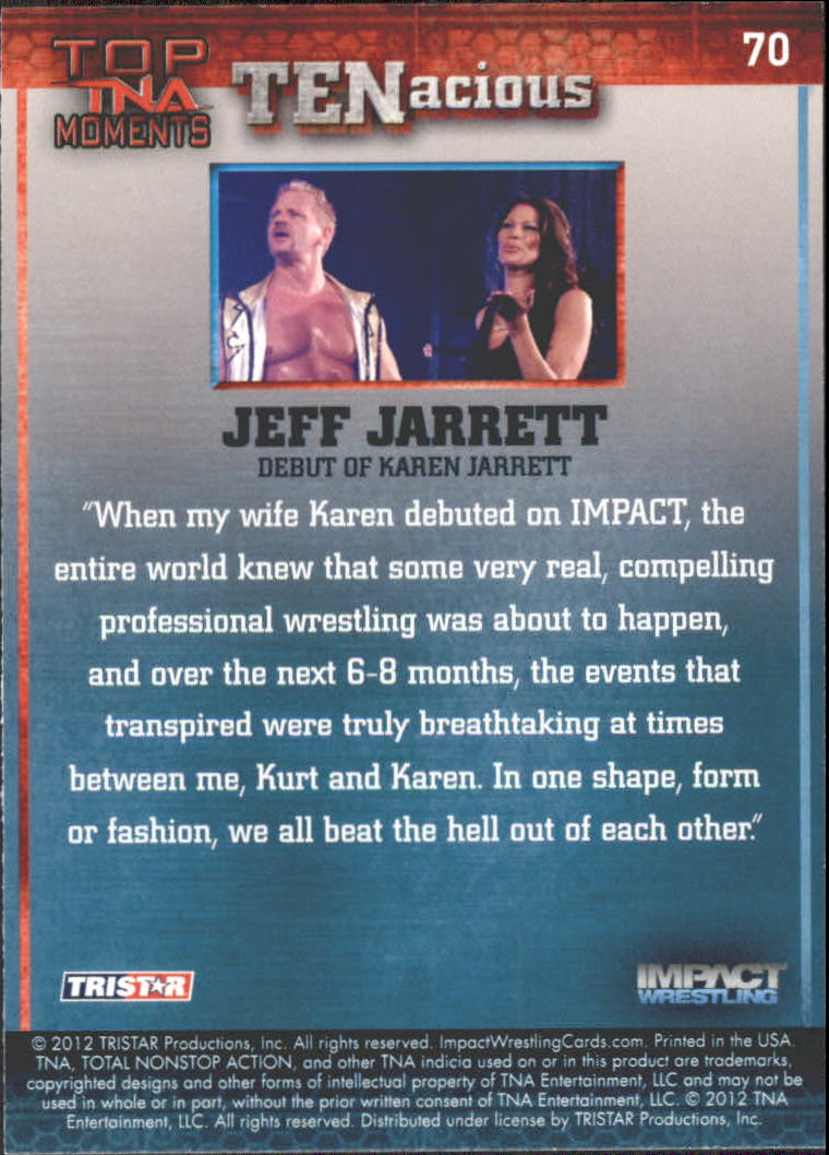 2012 TRISTAR TNA Impact TENacious Wrestling Card Pick - Picture 125 of 179