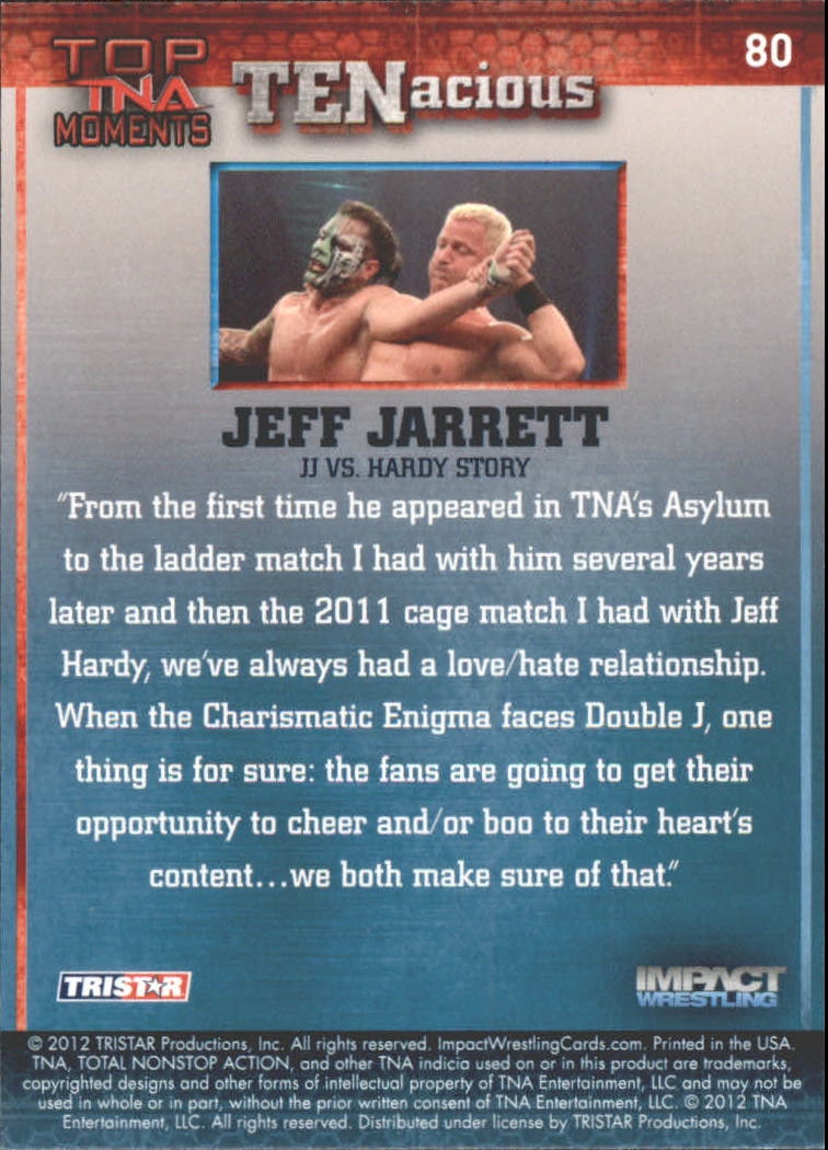 2012 TRISTAR TNA Impact TENacious Wrestling Card Pick - Picture 143 of 179
