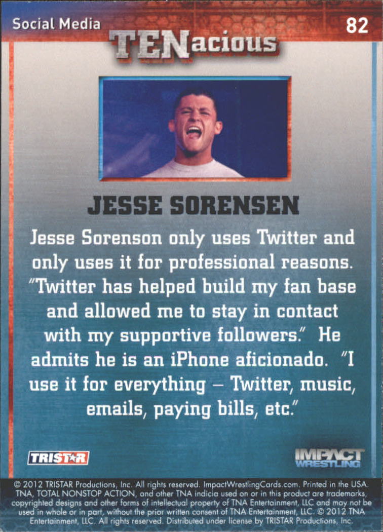 2012 TRISTAR TNA Impact TENacious Wrestling Card Pick - Picture 147 of 179