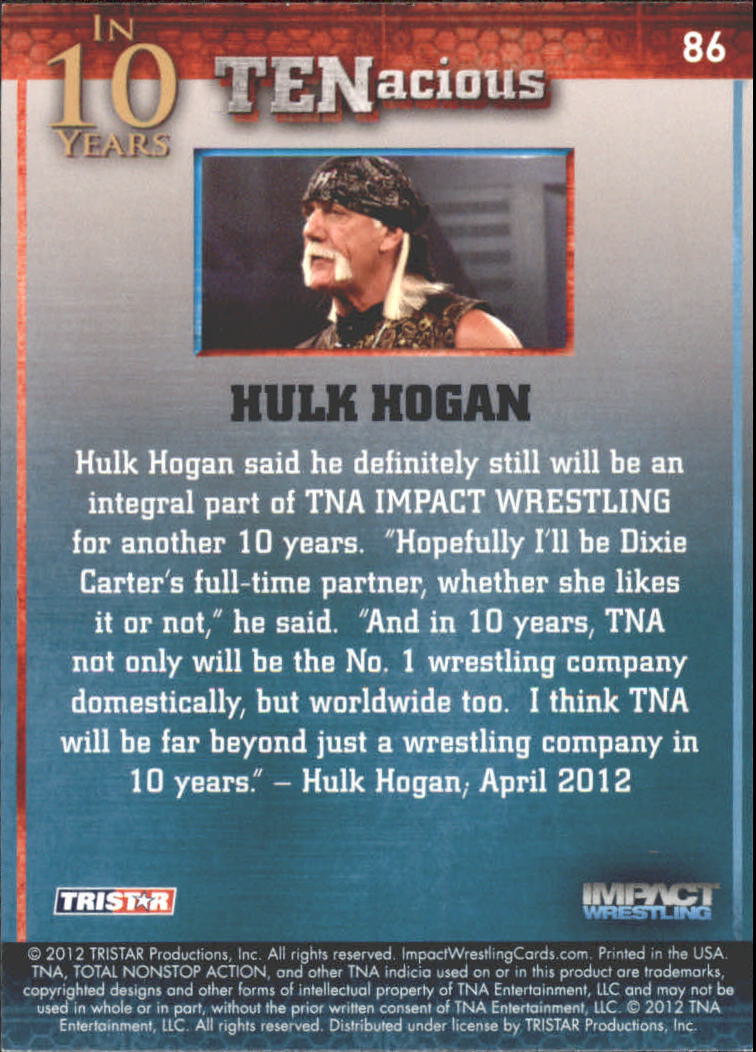 2012 TRISTAR TNA Impact TENacious Wrestling Card Pick - Picture 155 of 179