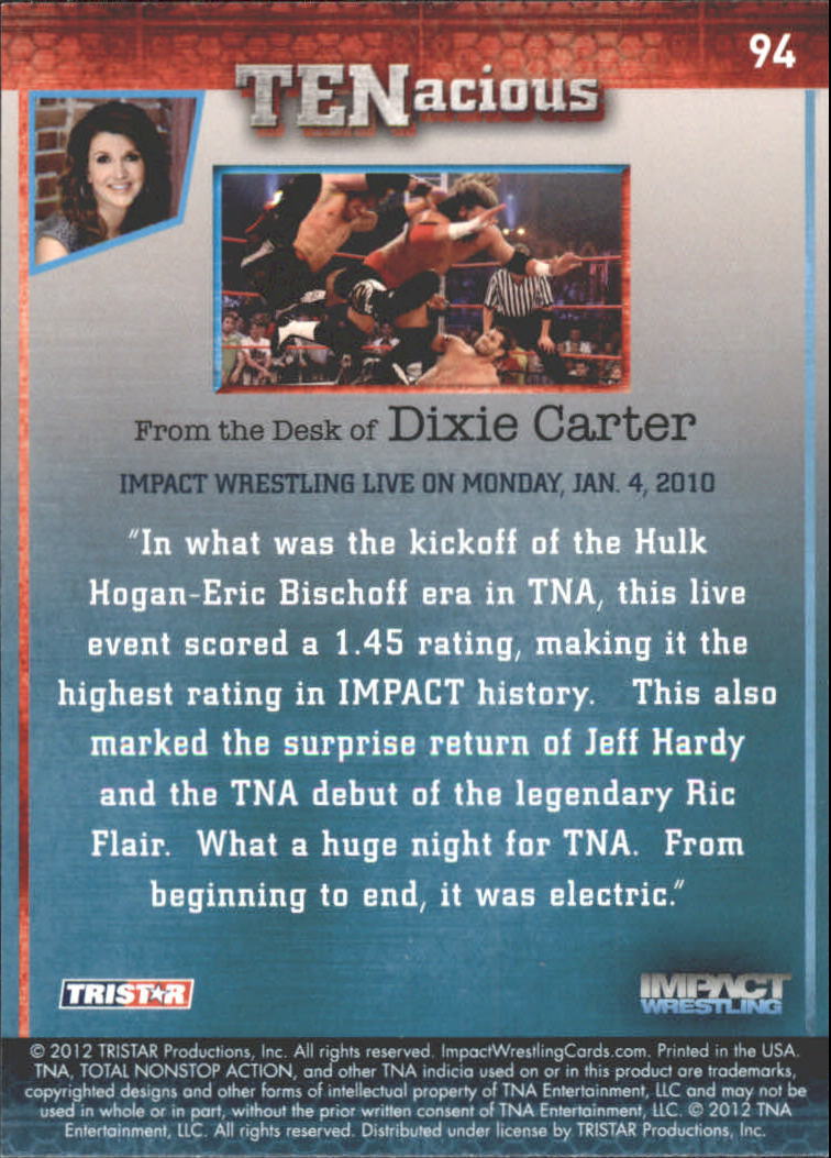 2012 TRISTAR TNA Impact TENacious Wrestling Card Pick - Picture 169 of 179