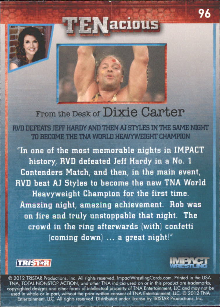 2012 TRISTAR TNA Impact TENacious Wrestling Card Pick - Picture 173 of 179