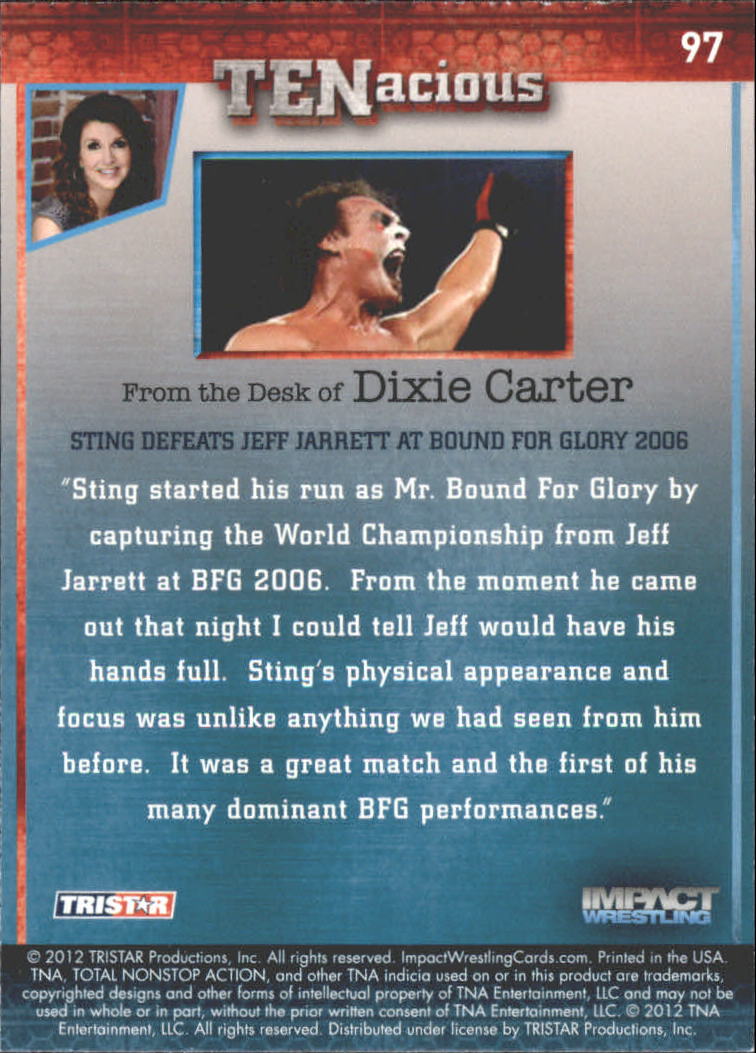 2012 TRISTAR TNA Impact TENacious Wrestling Card Pick - Picture 175 of 179