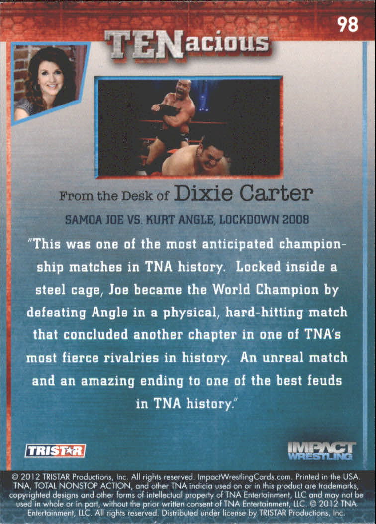 2012 TRISTAR TNA Impact TENacious Wrestling Card Pick - Picture 177 of 179