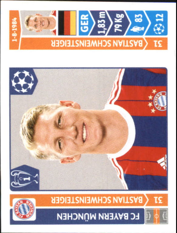 B0713- 2014-15 Panini UEFA Champions League 251-500 -You Pick- 15+ FREE US SHIP