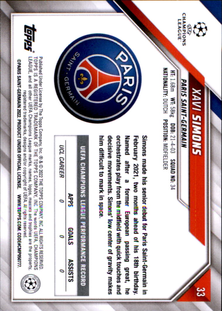 2021-22 Topps UEFA Champions League Soccer Card Pick