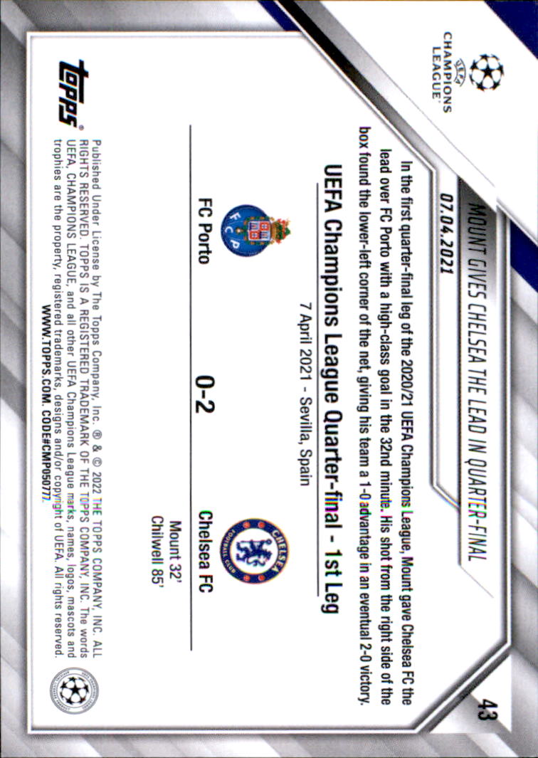 2021-22 Topps UEFA Champions League Soccer Card Pick