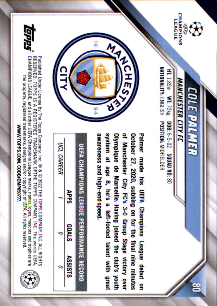 2021-22 Topps UEFA Champions League Soccer Card Pick