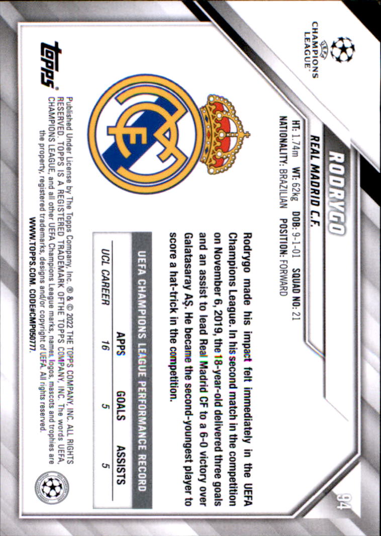 2021-22 Topps UEFA Champions League Soccer Card Pick