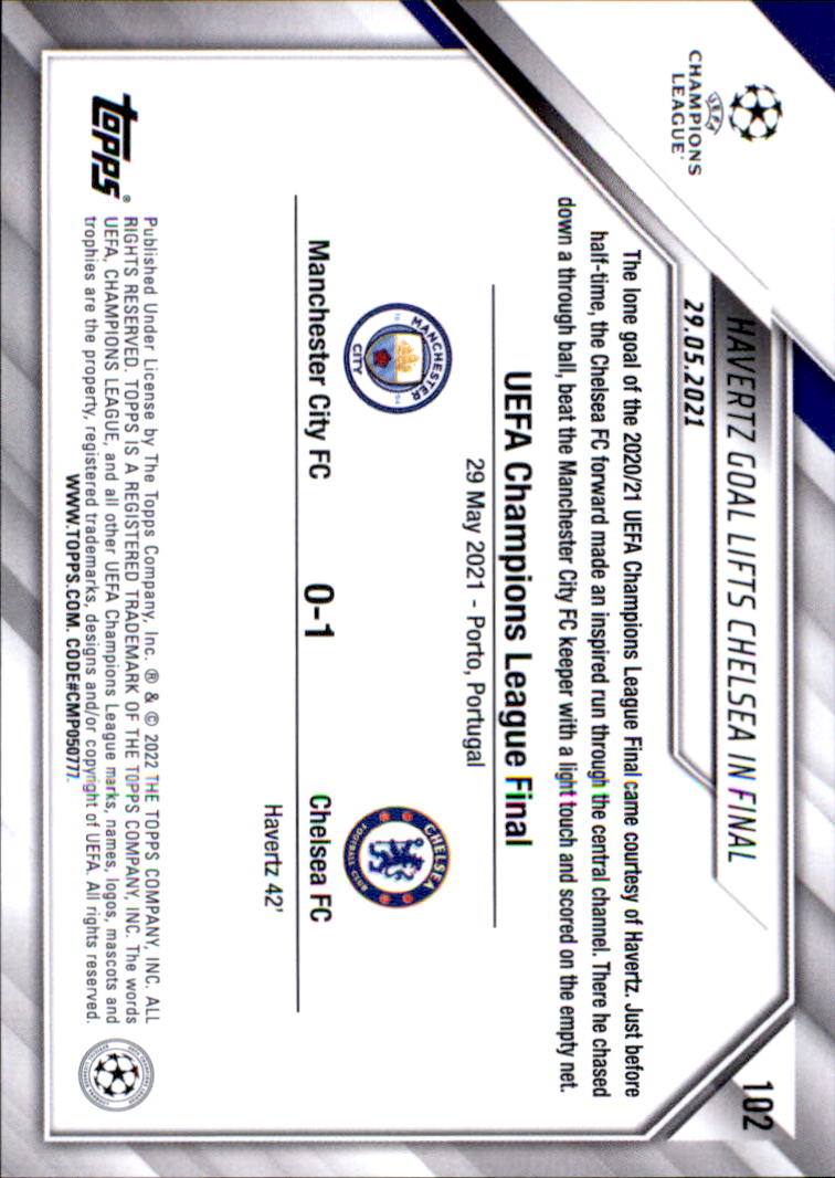 2021-22 Topps UEFA Champions League Soccer Card Pick