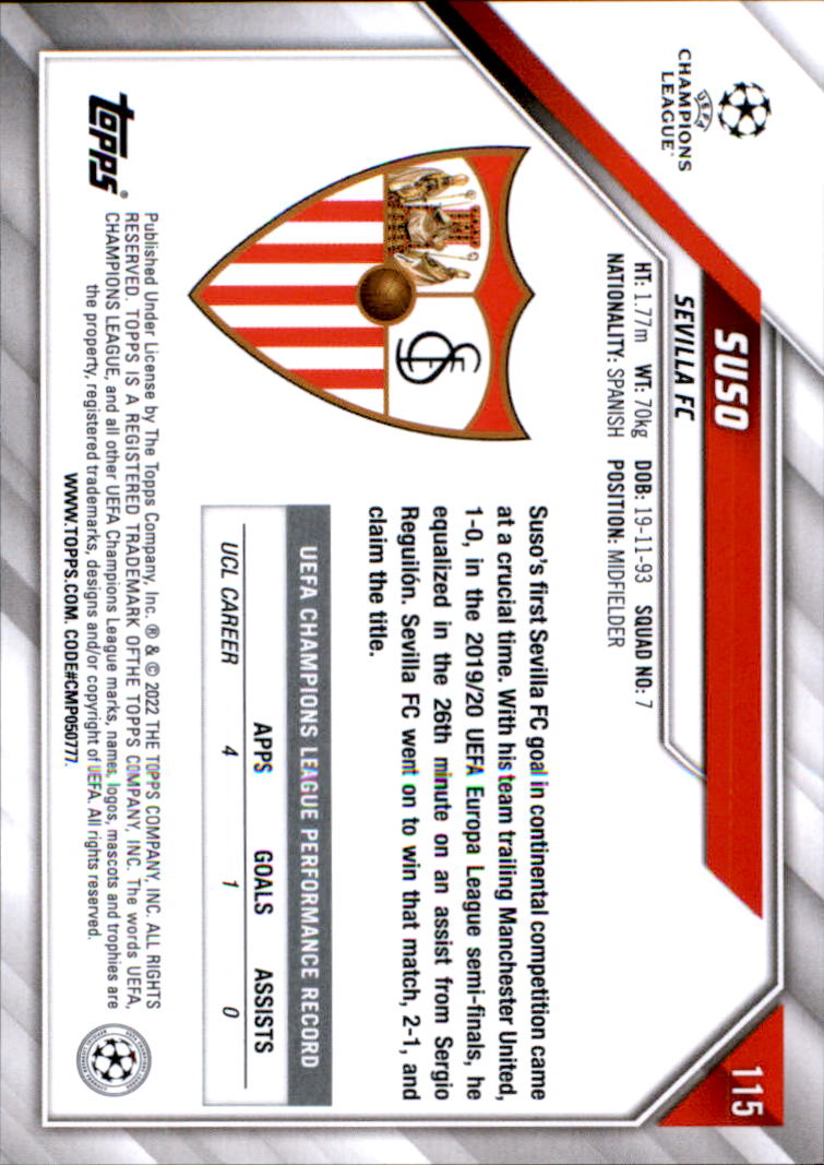 2021-22 Topps UEFA Champions League Soccer Card Pick