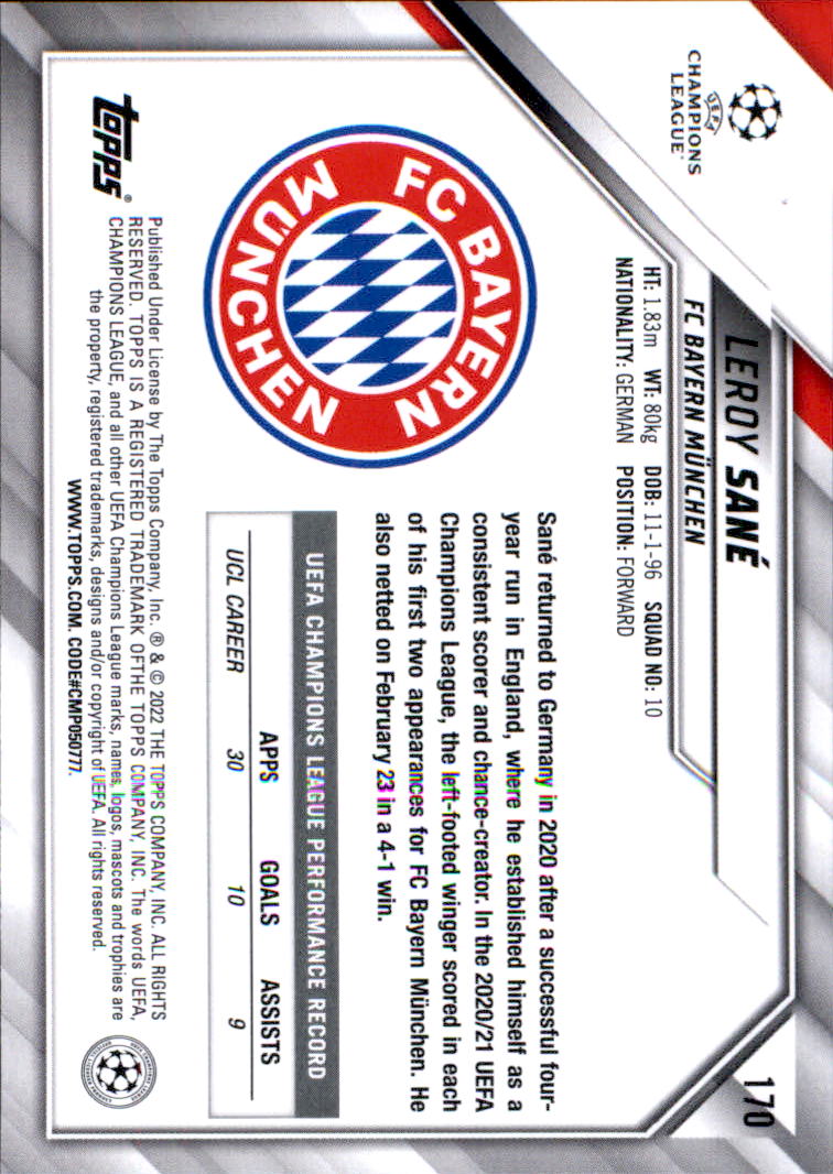 2021-22 Topps UEFA Champions League Soccer Card Pick