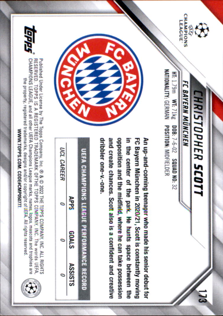 2021-22 Topps UEFA Champions League Soccer Card Pick