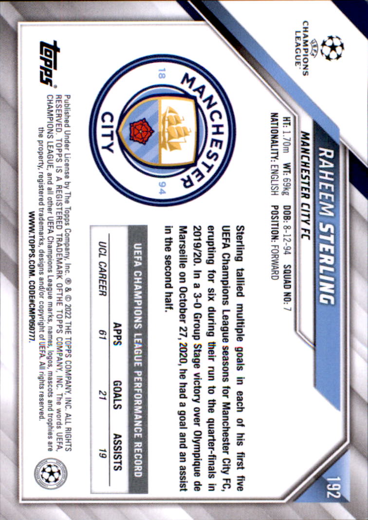 2021-22 Topps UEFA Champions League Soccer Card Pick