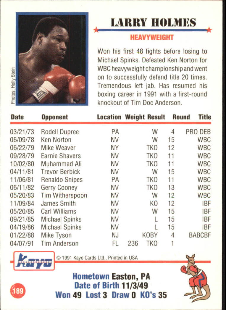 1991-1992 Kayo Round One Boxing Cards - Superstars Legends (Pick Your ...