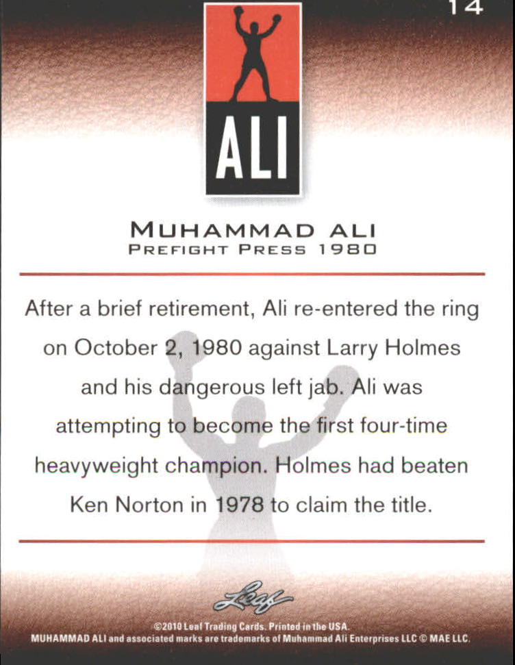 2011 Leaf Muhammad Ali Boxing Card Pick - Picture 11 of 53