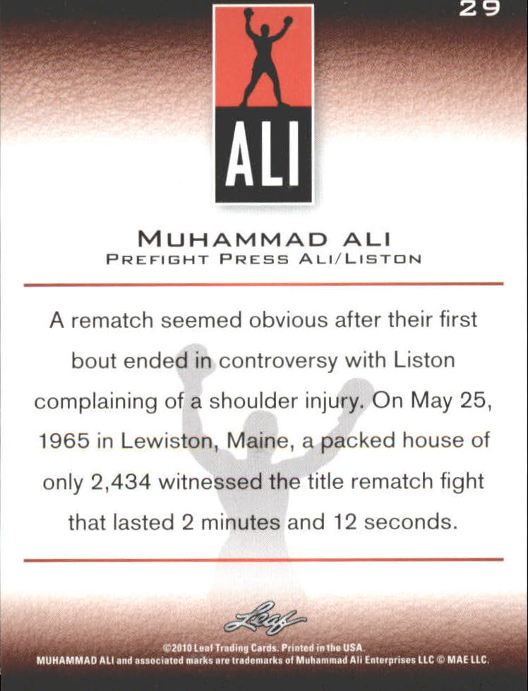 2011 Leaf Muhammad Ali Boxing Card Pick - Picture 13 of 53