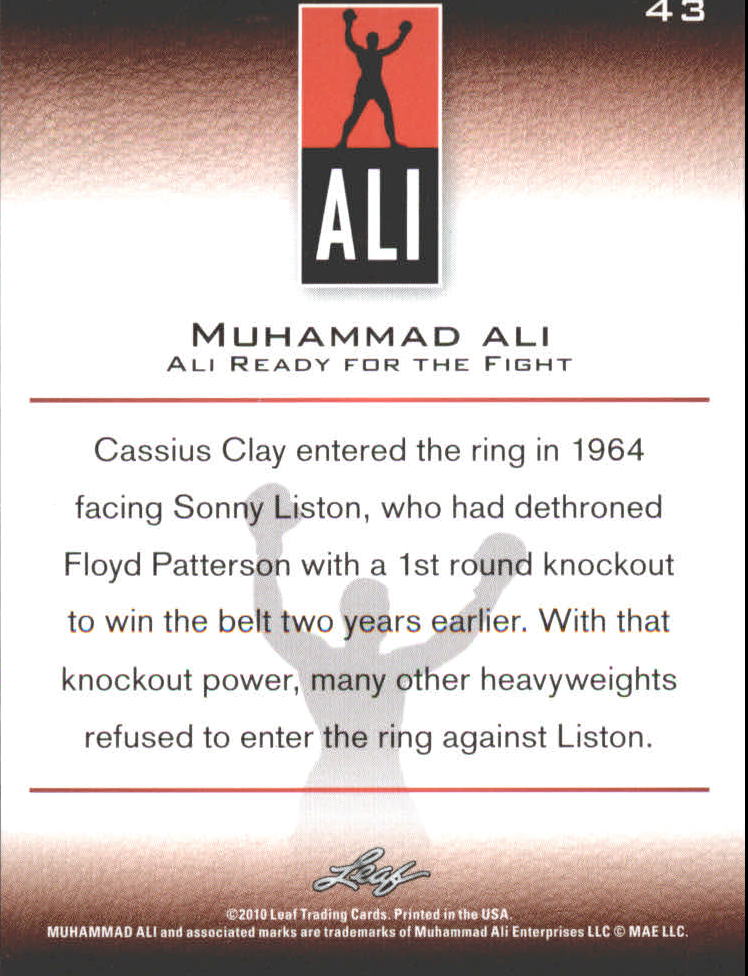 2011 Leaf Muhammad Ali Boxing Card Pick - Picture 15 of 53
