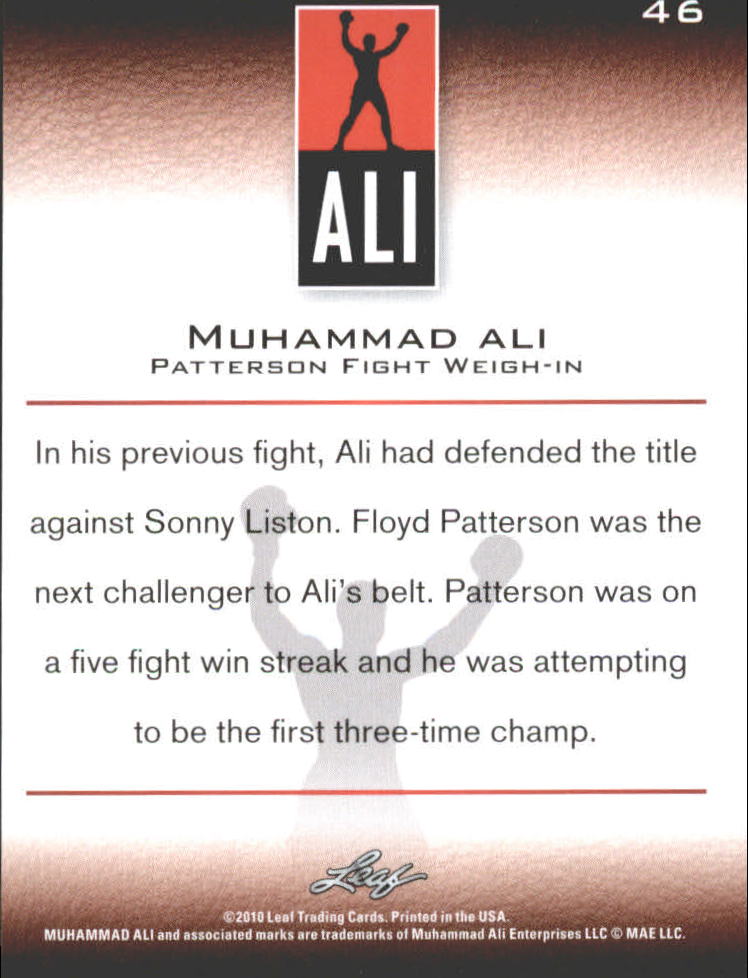 2011 Leaf Muhammad Ali Boxing Card Pick - Picture 17 of 53
